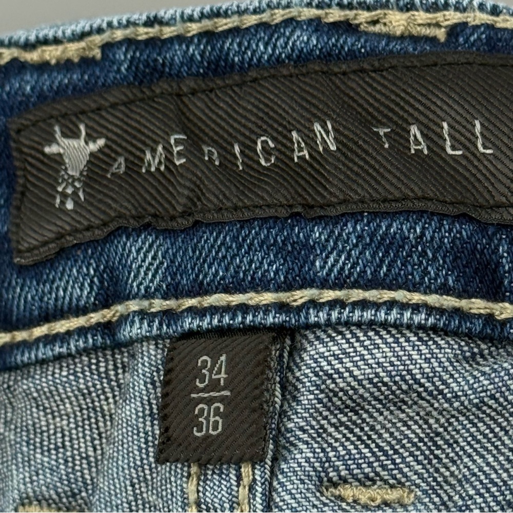 American Tall Men’s Carman Tapered Everyday Medium Wash Jeans Long Length 34 - Picture 12 of 15